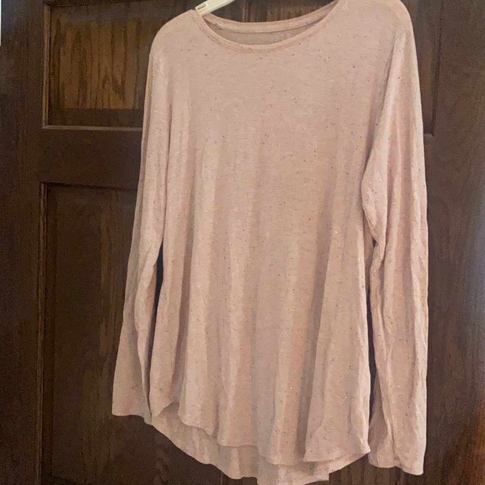 Light pink glitter long sleeve